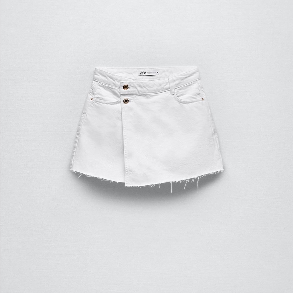Zara Denim Skort - White NWTs!